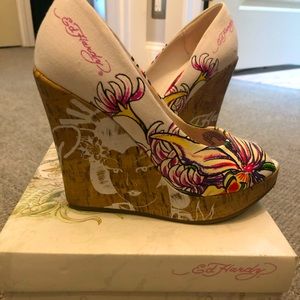 Ed Hardy Casablanca wedge shoes